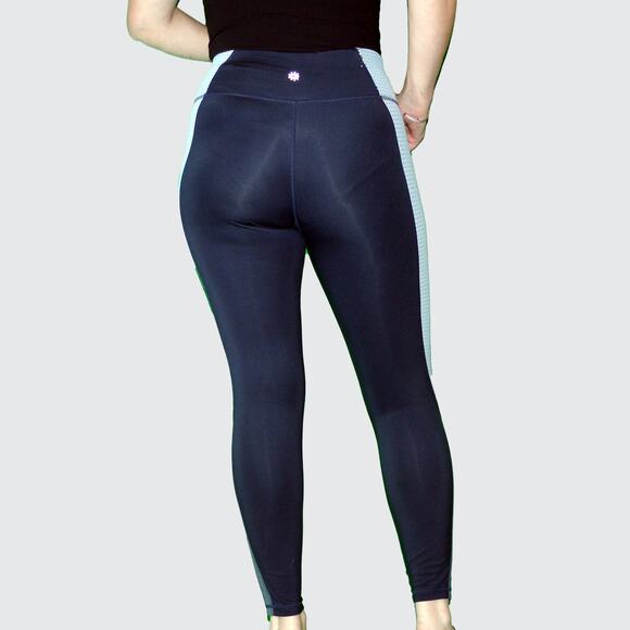 Athleta M Colorblock Contender 7/8 length black gray leggings - Picture 2 of 8